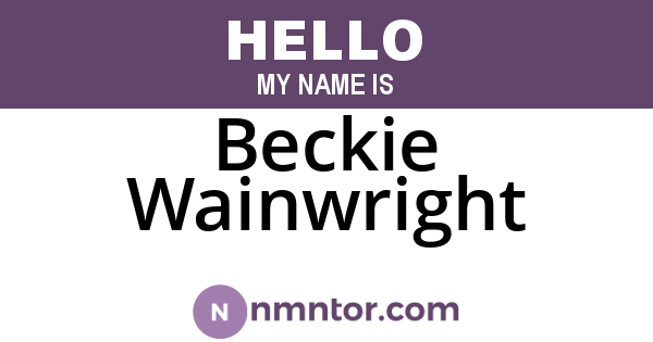Beckie Wainwright