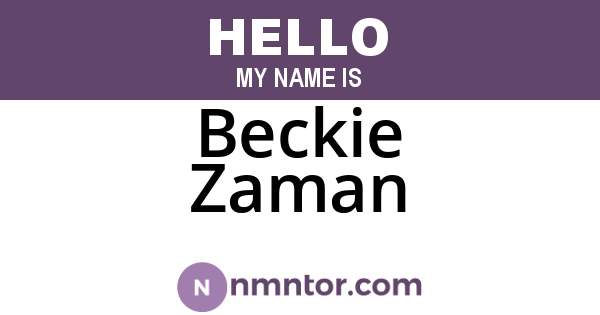 Beckie Zaman