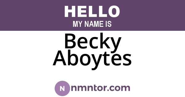 Becky Aboytes