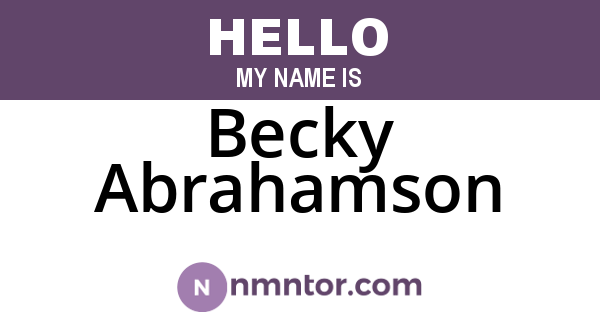 Becky Abrahamson