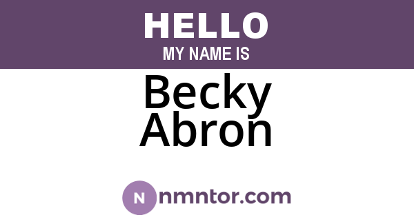 Becky Abron