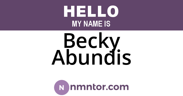 Becky Abundis