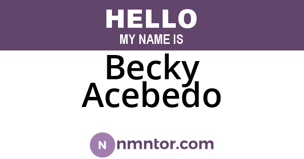 Becky Acebedo