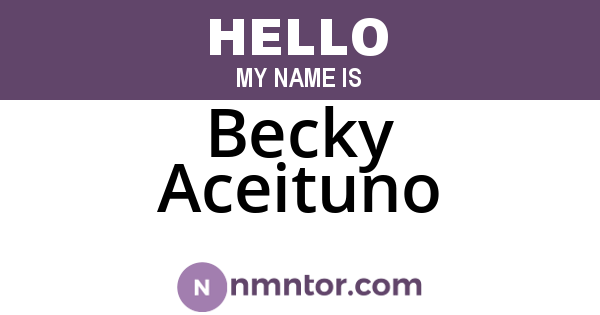 Becky Aceituno