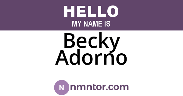 Becky Adorno