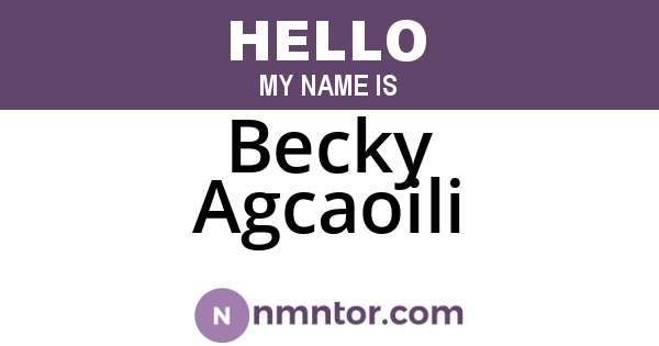 Becky Agcaoili