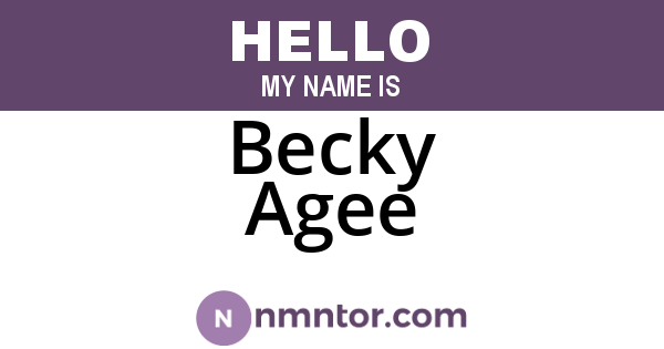 Becky Agee