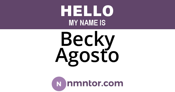 Becky Agosto
