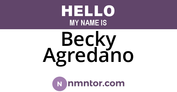Becky Agredano