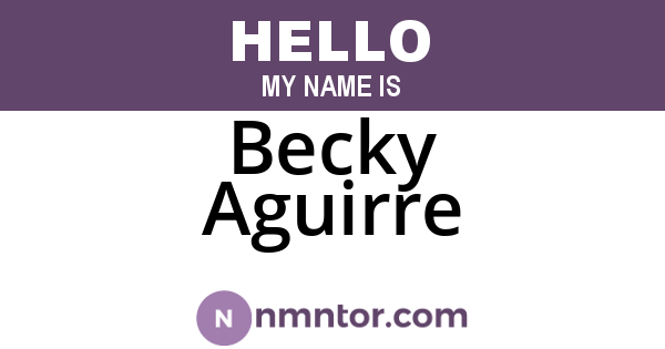 Becky Aguirre