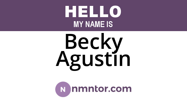 Becky Agustin