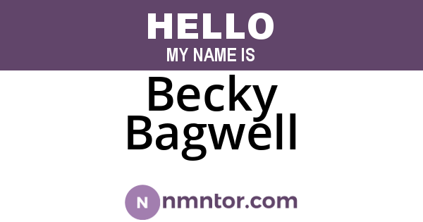 Becky Bagwell
