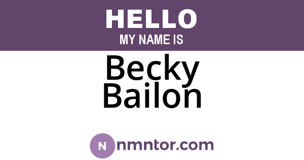 Becky Bailon