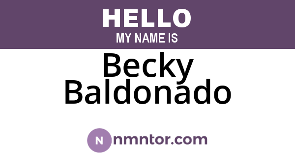 Becky Baldonado