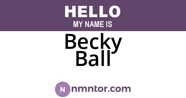 Becky Ball