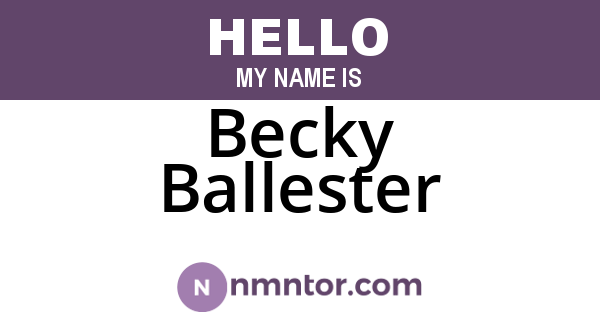 Becky Ballester