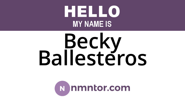 Becky Ballesteros