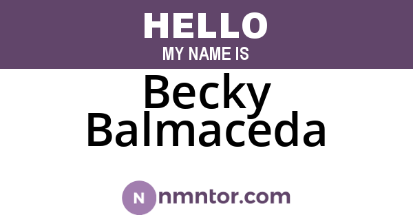 Becky Balmaceda