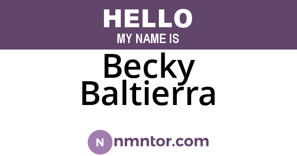Becky Baltierra