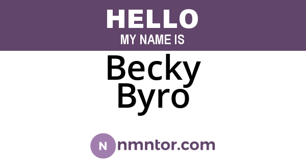Becky Byro