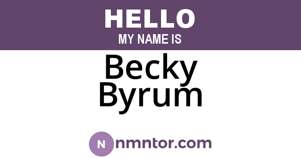 Becky Byrum