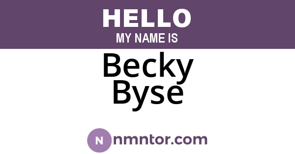 Becky Byse