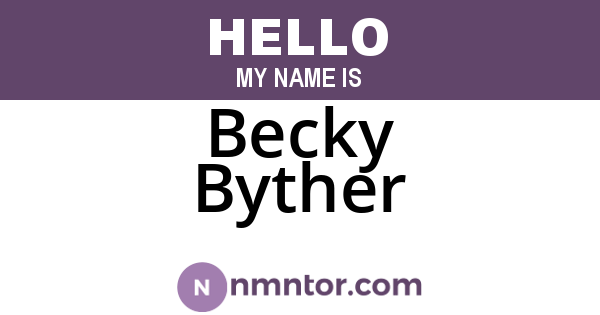 Becky Byther