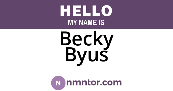 Becky Byus