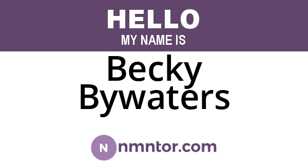 Becky Bywaters