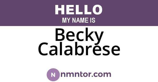 Becky Calabrese