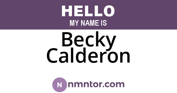 Becky Calderon