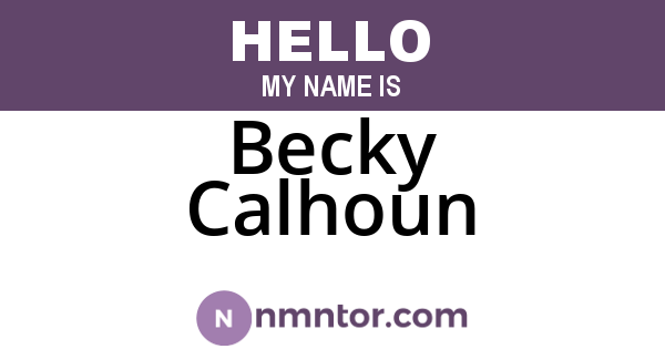 Becky Calhoun
