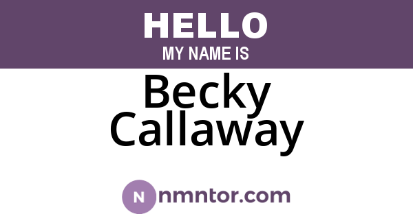 Becky Callaway