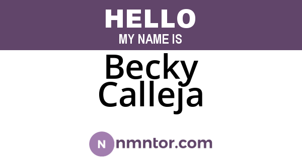 Becky Calleja