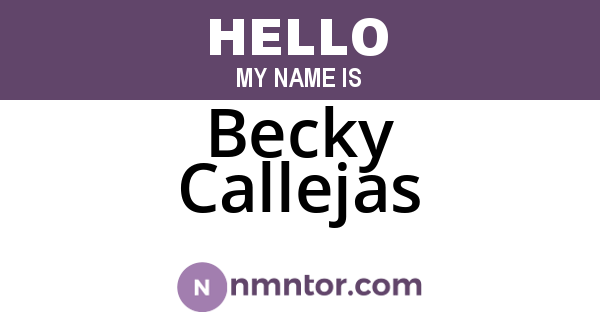 Becky Callejas