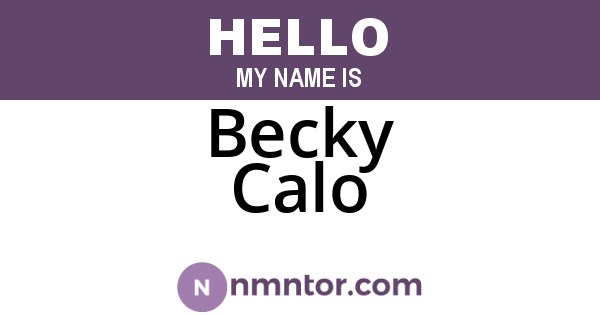 Becky Calo