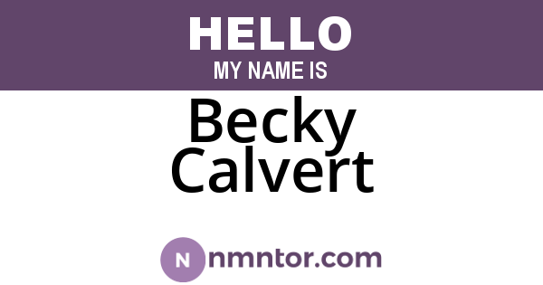Becky Calvert