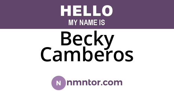Becky Camberos