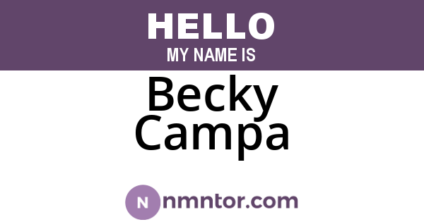 Becky Campa