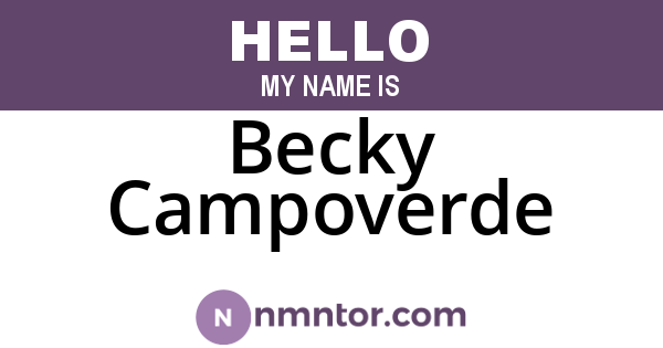 Becky Campoverde