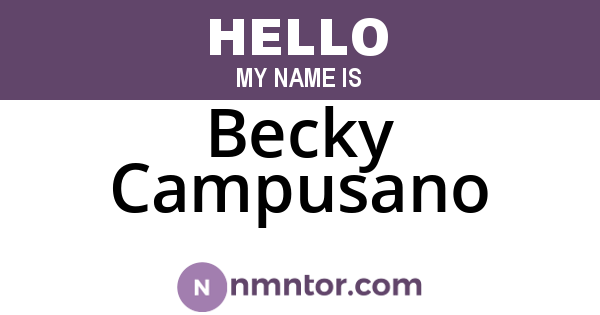 Becky Campusano
