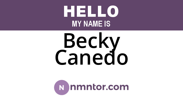 Becky Canedo