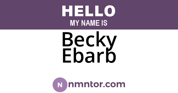Becky Ebarb