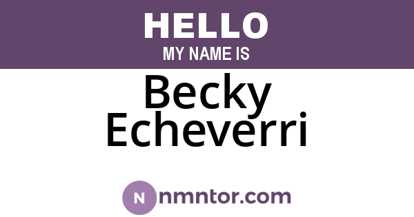 Becky Echeverri