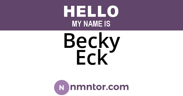 Becky Eck