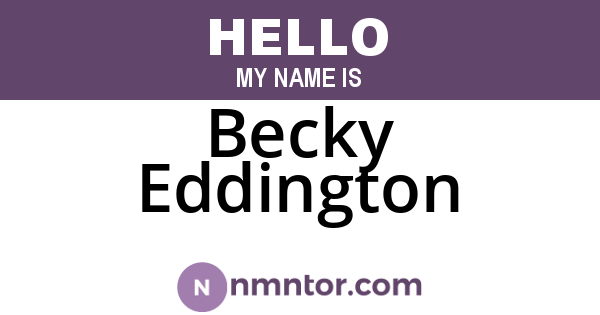 Becky Eddington