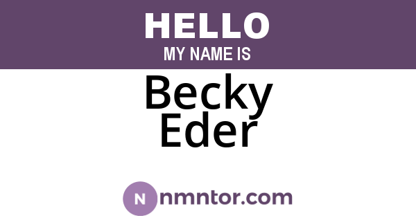 Becky Eder