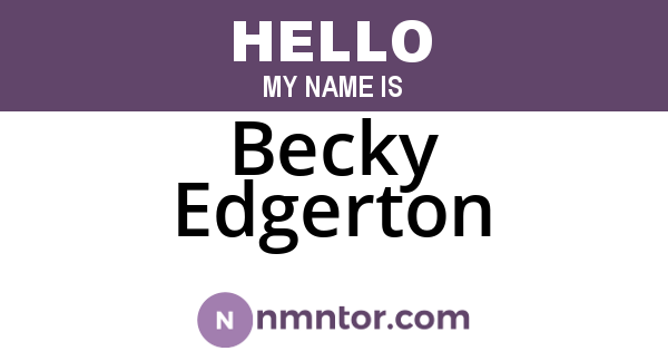 Becky Edgerton