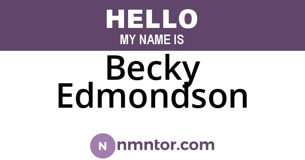 Becky Edmondson