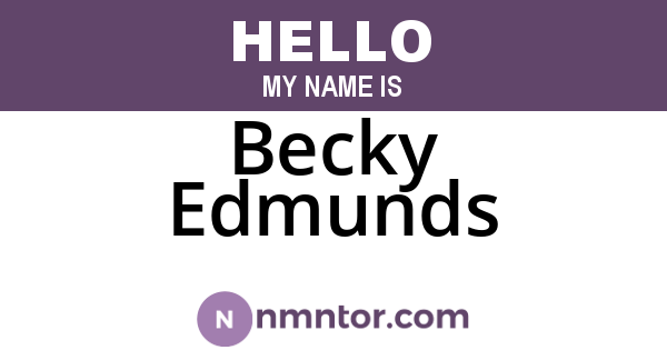 Becky Edmunds